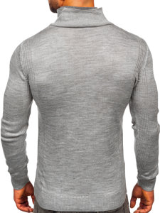 Suéter con cuello alto para hombre color gris Bolf 1008