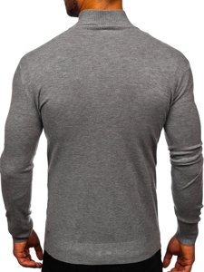 Suéter con cuello alto para hombre color gris Bolf YY08