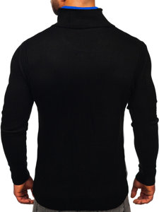 Suéter con cuello alto para hombre color negro Bolf 1051