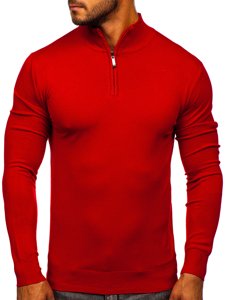 Suéter con cuello alto para hombre color rojo Bolf YY08