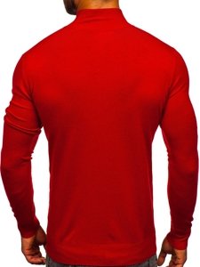 Suéter con cuello alto para hombre color rojo Bolf YY08