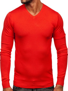 Suéter con cuello en v para hombre color naranja Bolf YY03