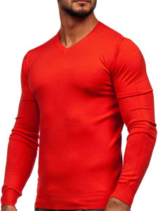 Suéter con cuello en v para hombre color naranja Bolf YY03