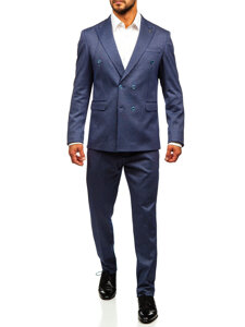 Traje casual para hombre azul oscuro Bolf 004