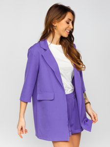 Traje elegante del verano de dos piezas para mujer violeta Bolf 8895