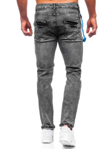 Vaqueros regular fit para hombre negro Bolf HY1052