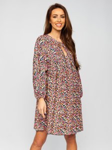 Vestido floral para mujer negro Bolf 3019