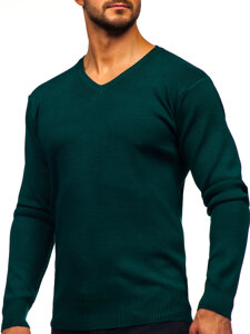 verde Jersey de escote pico para hombre Bolf S8725