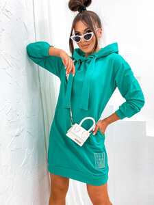 verde menta Vestido de chándal con capucha para mujer Bolf 725